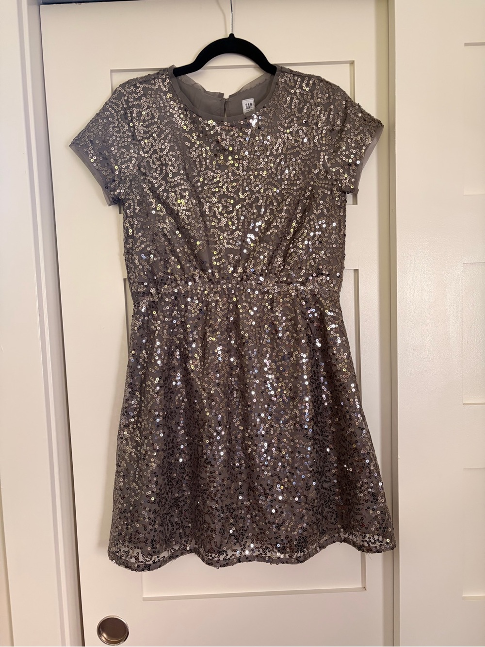 GAP Silver Sequin Party Dress for Girls